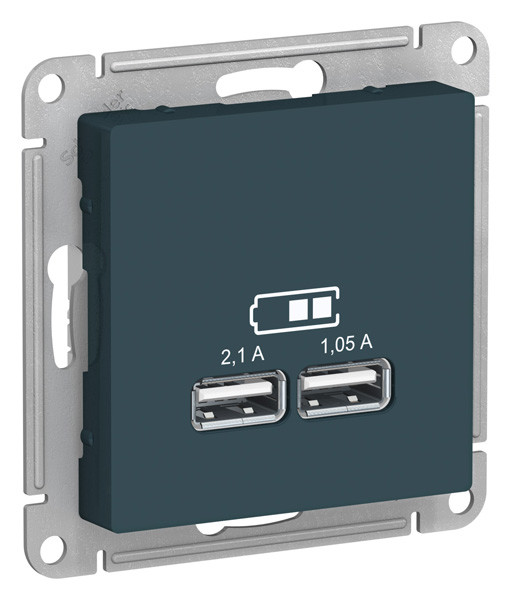 ATN000833 - USB РОЗЕТКА 5В 1 порт x 21 А 2 порта х 105 А механизм ИЗУМРУД ATN000833 - USB РОЗЕТКА 5В 1 порт x 21 А 2 порта х 105 А механизм ИЗУМРУД