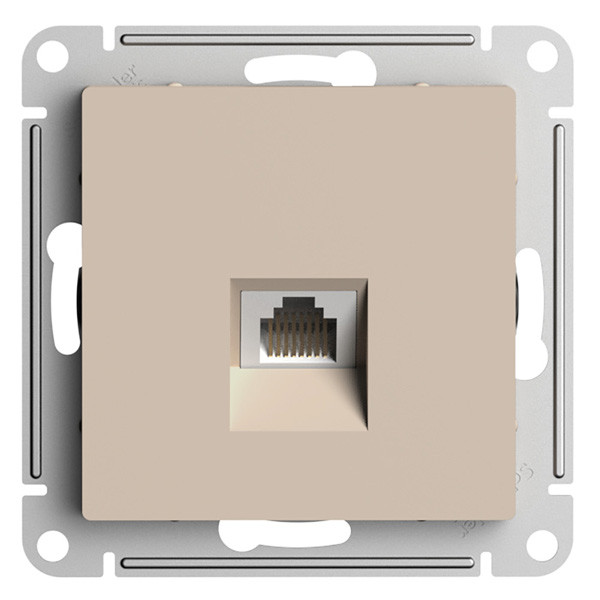 ATN001286 - РОЗЕТКА компьютерная RJ45 кат 6A механизм ПЕСОЧНЫЙ
