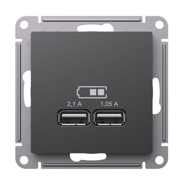 ATN001433 - USB РОЗЕТКА A+A 5В/21 А 2х5В/105 А механизм БАЗАЛЬТ ATN001433 - USB РОЗЕТКА A+A 5В/21 А 2х5В/105 А механизм БАЗАЛЬТ