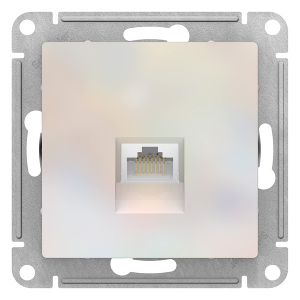 ATN000486 - РОЗЕТКА компьютерная RJ45 категория 6A механизм ЖЕМЧУГ