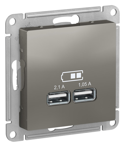 ATN000933 - USB РОЗЕТКА 5В 1 порт x 21 А 2 порта х 105 А механизм СТАЛЬ ATN000933 - USB РОЗЕТКА 5В 1 порт x 21 А 2 порта х 105 А механизм СТАЛЬ