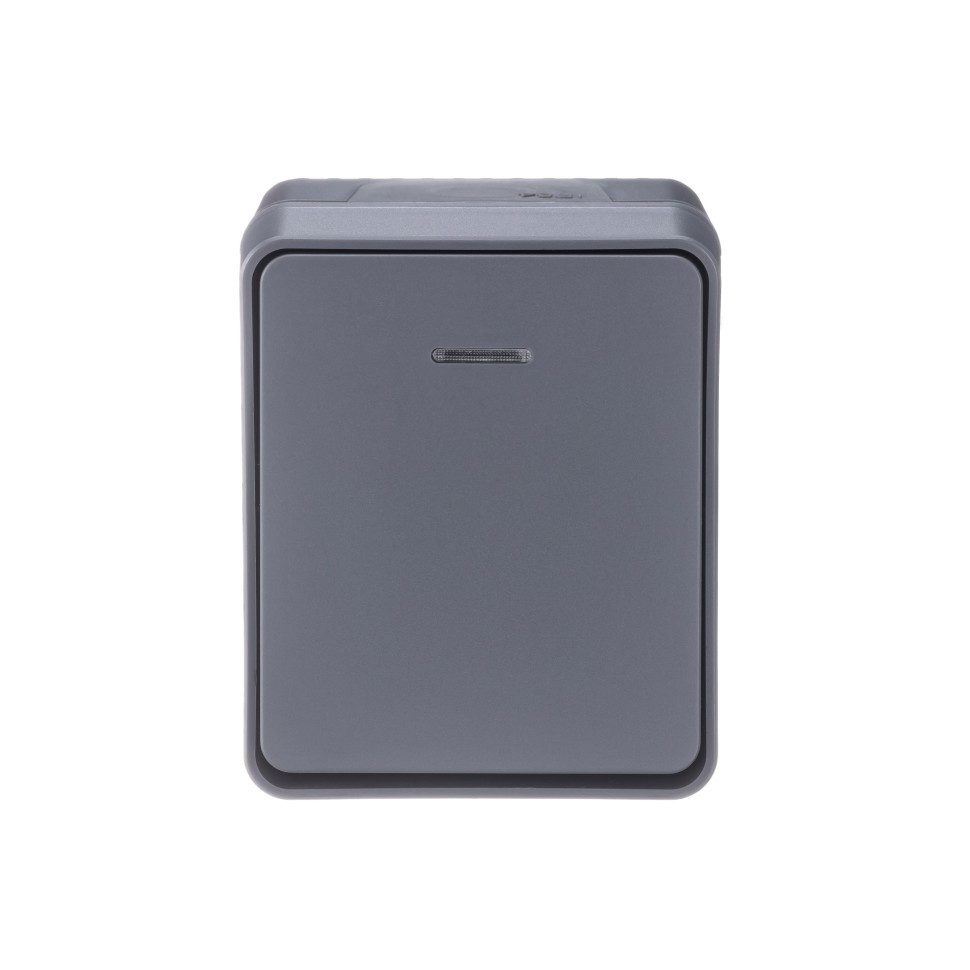 ATN544013 - Profi54 открытый монтаж 1-клавишный ВЫКЛЮЧАТЕЛЬ с подсветкой 10 АХ АНТРАЦИТ ATN544013 - Profi54 открытый монтаж 1-клавишный ВЫКЛЮЧАТЕЛЬ с подсветкой 10 АХ АНТРАЦИТ