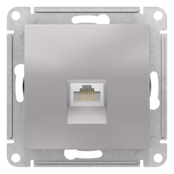 ATN000386 - РОЗЕТКА компьютерная RJ45 категория 6A механизм АЛЮМИНИЙ