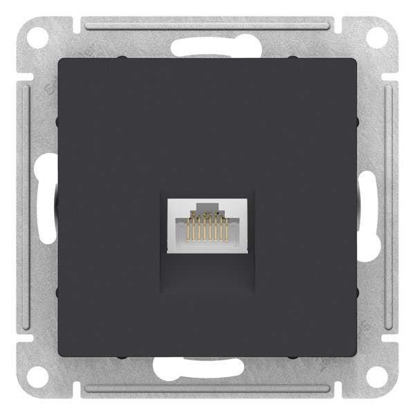 ATN001086 - РОЗЕТКА компьютерная RJ45 категория 6A механизм КАРБОН