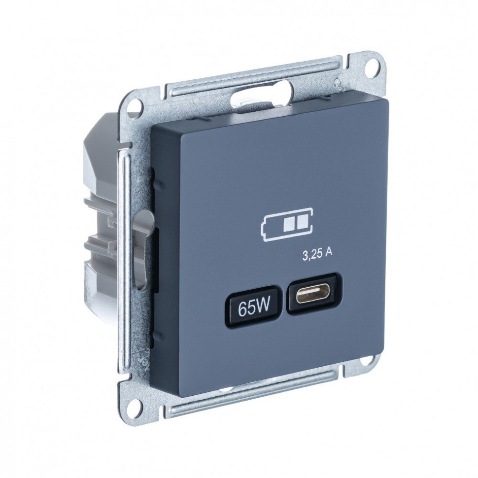 ATN000727 - USB РОЗЕТКА тип-C 65W высокоскоростная зарядка QC PD механизм ГРИФЕЛЬ