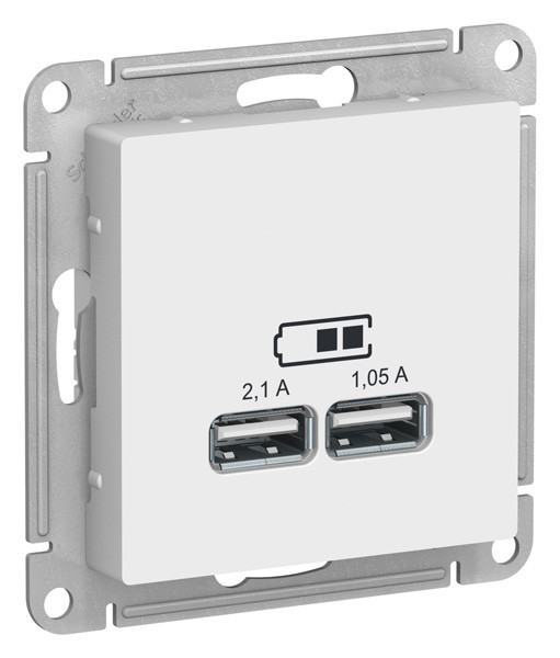 ATN000133 - USB РОЗЕТКА 5В 1 порт x 21 А 2 порта х 105 А механизм БЕЛЫЙ ATN000133 - USB РОЗЕТКА 5В 1 порт x 21 А 2 порта х 105 А механизм БЕЛЫЙ