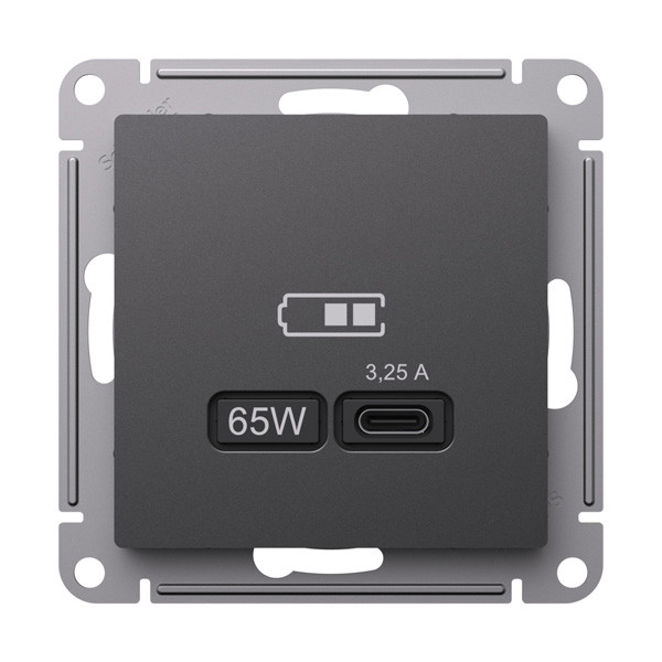 ATN001427 - USB РОЗЕТКА тип-С 65Вт высокоскорзаряд QC PD механизм БАЗАЛЬТ ATN001427 - USB РОЗЕТКА тип-С 65Вт высокоскорзаряд QC PD механизм БАЗАЛЬТ