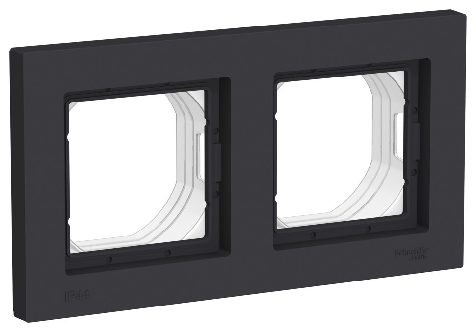 ATN441002 - AQUA Рамка IP44 на 2 поста карбон ATN441002 - AQUA Рамка IP44 на 2 поста карбон