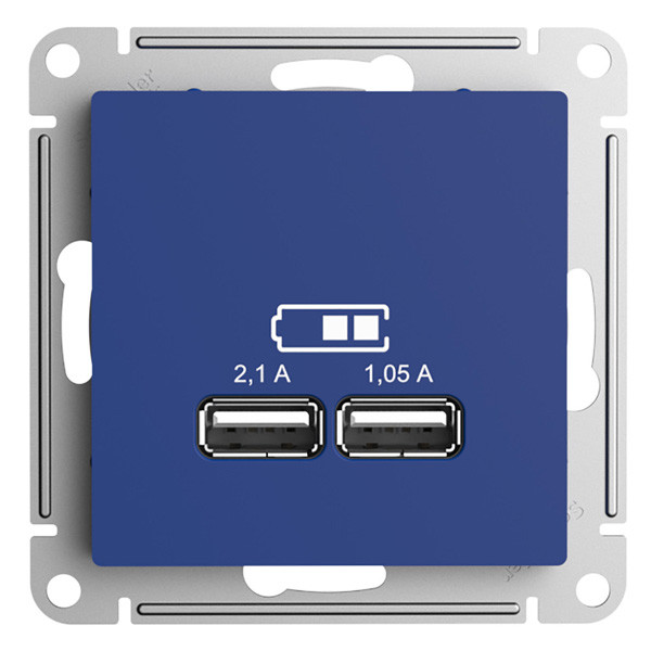 ATN001133 - USB РОЗЕТКА A+A 5В/21 А 2х5В/105 А механизм АКВАМАРИН