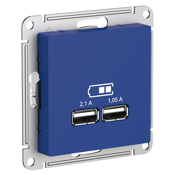 ATN001133 - USB РОЗЕТКА A+A 5В/21 А 2х5В/105 А механизм АКВАМАРИН