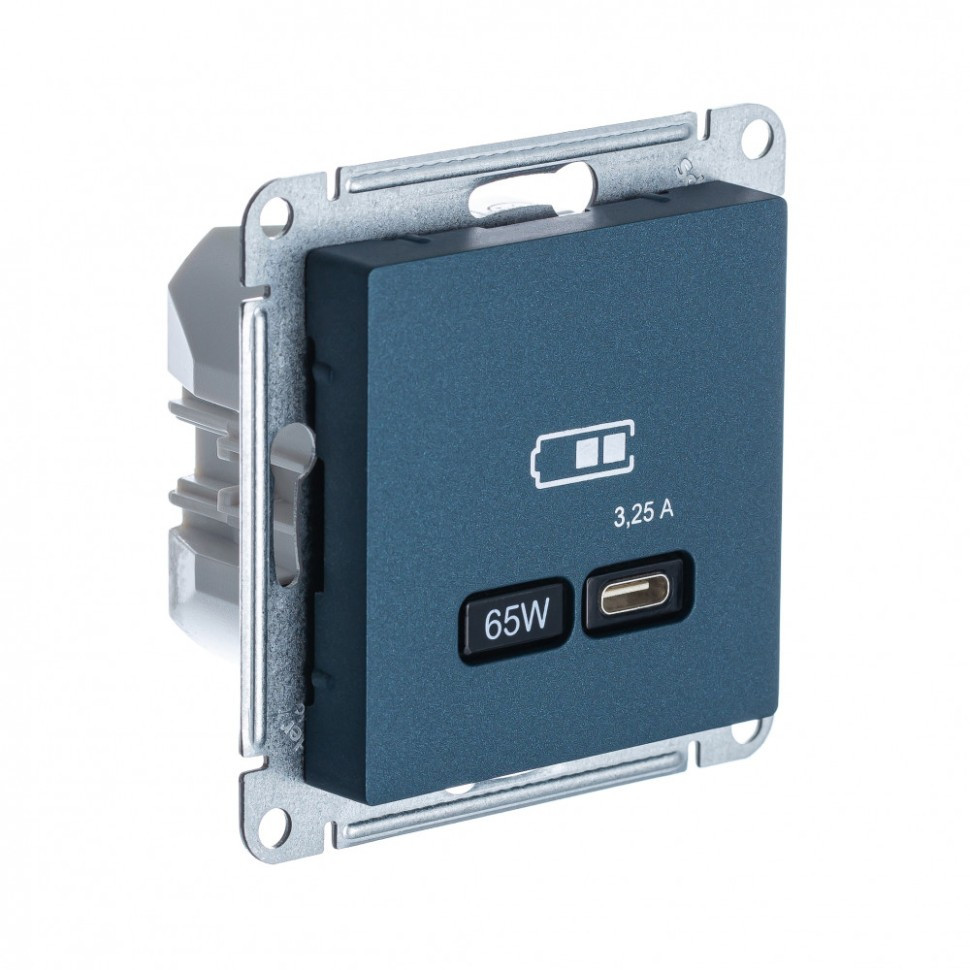 ATN000827 - USB РОЗЕТКА тип-C 65W высокоскоростная зарядка QC PD механизм ИЗУМРУД