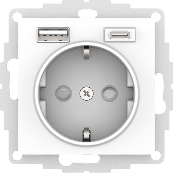 ATN001332 - РОЗЕТКА 16А с 2 USB A+C 5В/24А/30А 2х5В/15А механизм ЛОТОС