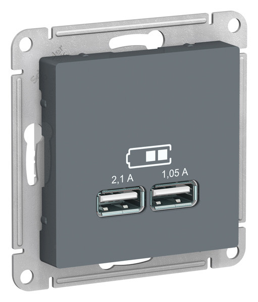 ATN000733 - USB РОЗЕТКА 5В 1 порт x 21 А 2 порта х 105 А механизм ГРИФЕЛЬ ATN000733 - USB РОЗЕТКА 5В 1 порт x 21 А 2 порта х 105 А механизм ГРИФЕЛЬ