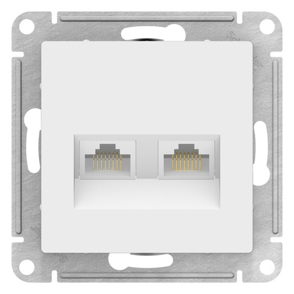 ATN001385 - РОЗЕТКА двойная компьютерная RJ45+RJ45 кат5Е механизм ЛОТОС