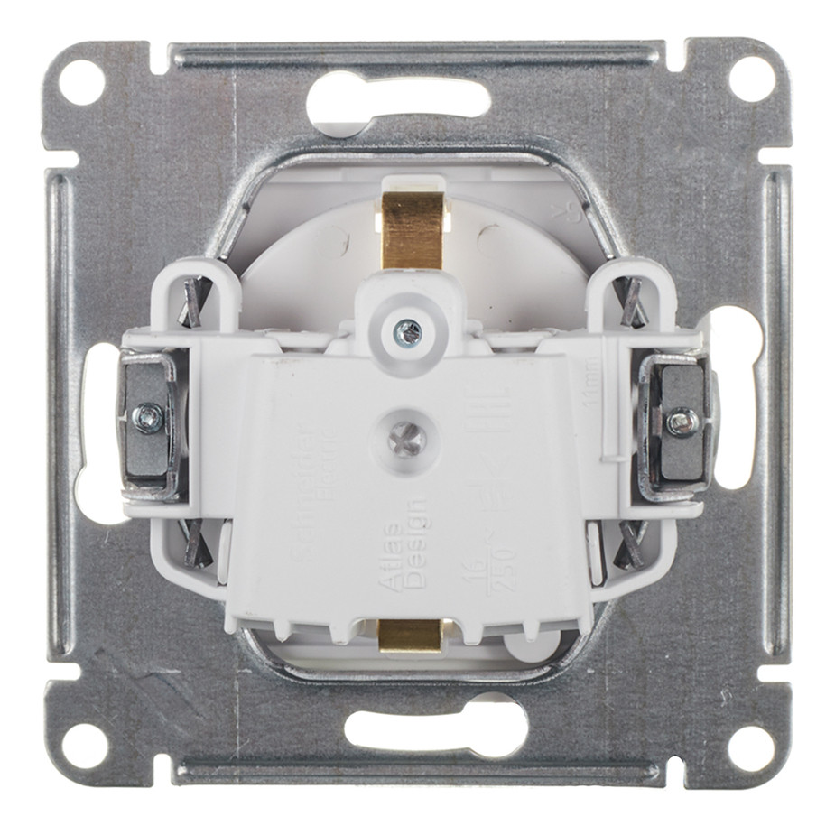 ATN440146 - AQUA РОЗЕТКА с заземлением со шторками с крышкой 16А IP44 механизм БЕЛЫЙ