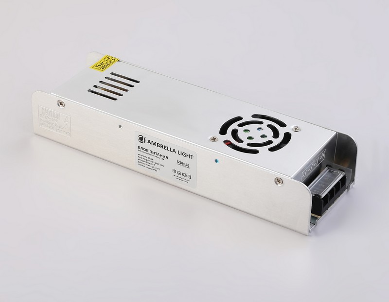 Блок питания с EMC для светодиодной ленты 12V 360W 30A IP20 185-260V 223*67*40 GS8656 Ambrella Light GS8656 Блок питания с EMC для светодиодной ленты 12V 360W 30A IP20 185-260V 223*67*40 GS8656 Ambrella Light GS8656