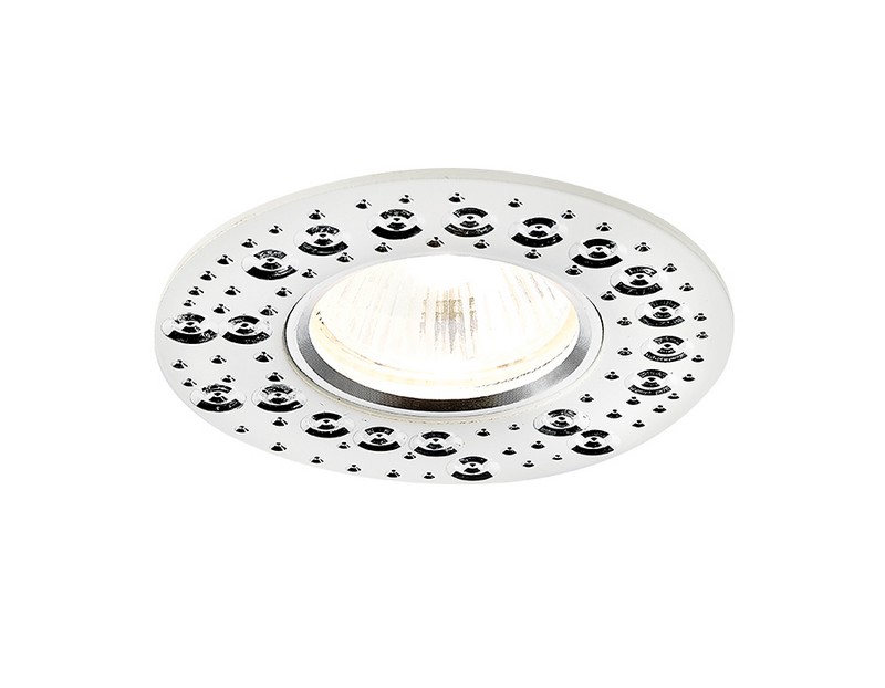 Круглый встраиваемый точечный светильник MR16 Ambrella Light A801 W