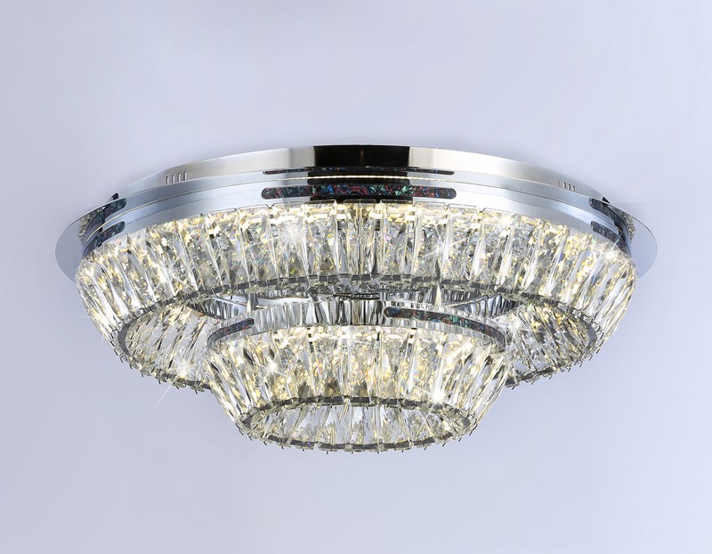 Потолочная светодиодная люстра с хрусталем Ambrella Light TR5029 Потолочная светодиодная люстра с хрусталем Ambrella Light TR5029