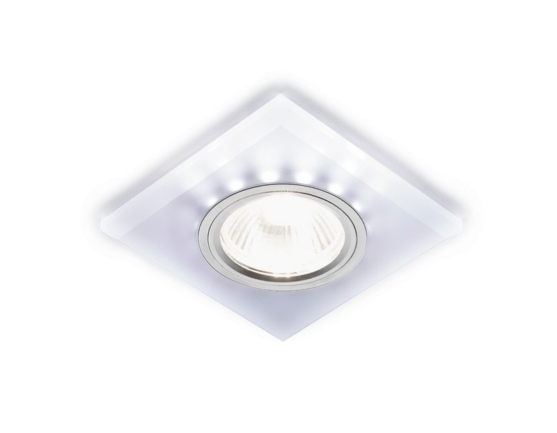 Встраиваемый точечный светильник MR16 со светодиодной подсветкой Ambrella Light S215 W/CH/WH
