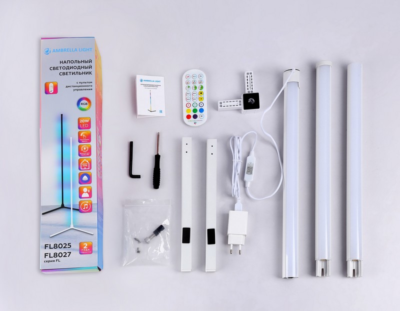 Светильник светодиодный напольный RGB с пультом Ambrella Light FL8020 Светильник светодиодный напольный RGB с пультом Ambrella Light FL8020