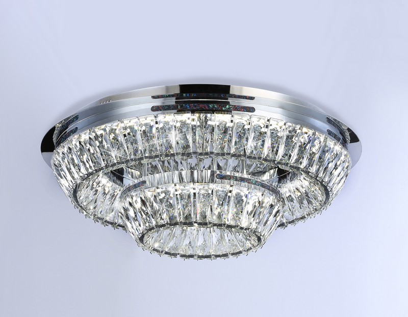 Потолочная светодиодная люстра с хрусталем Ambrella Light TR5029 Потолочная светодиодная люстра с хрусталем Ambrella Light TR5029