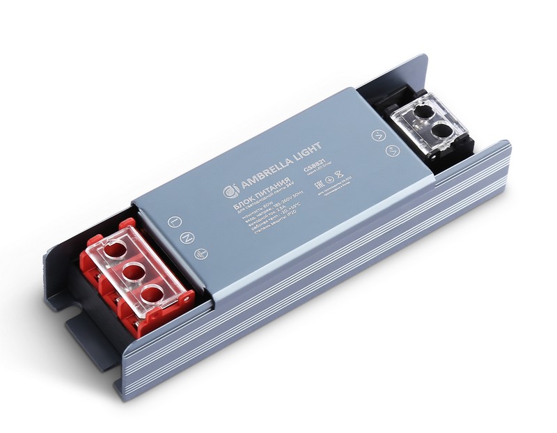 Блок питания для светодиодной ленты 24V 60W 2.5A IP20 185-260V 115*35*22 GS8821 Ambrella Light GS8821
