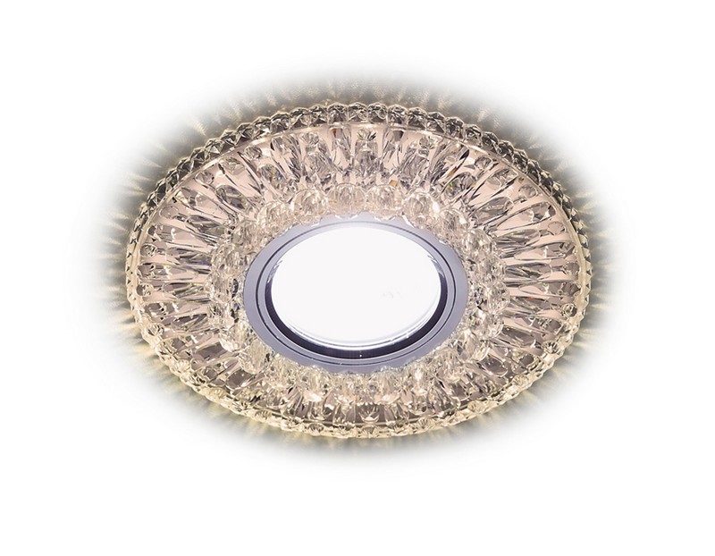 Встраиваемый точечный светильник MR16 со светодиодной подсветкой Ambrella Light S380 CL/WW