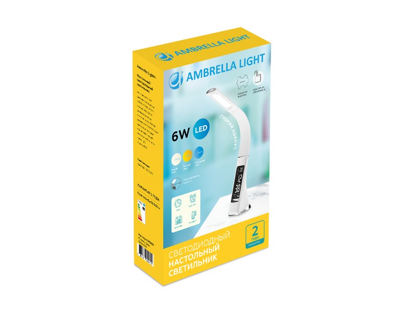 Светодиодная настольная лампа с дисплеем Ambrella Light DE509 Светодиодная настольная лампа с дисплеем Ambrella Light DE509