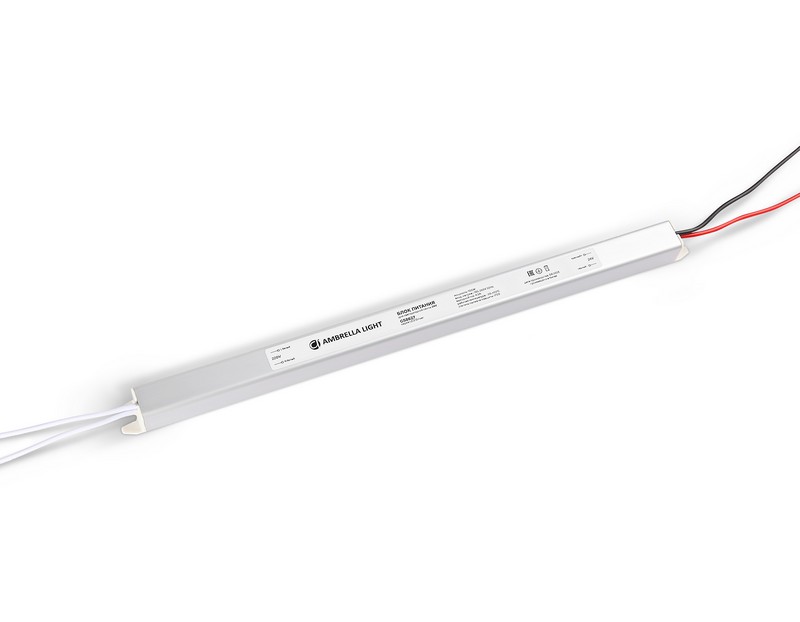 Блок питания ультратонкий для светодиодной ленты 24V 100W 4.2A IP20 185-260V 312*18*18 GS8627 Ambrella Light GS8627