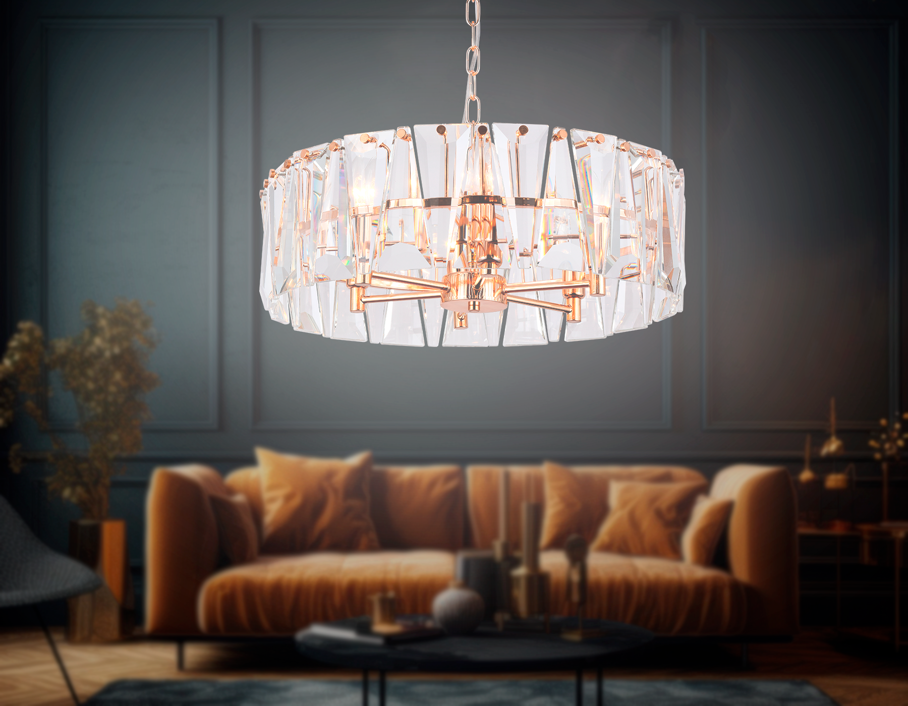 Подвесная люстра с хрусталем Ambrella Light TR5172 Подвесная люстра с хрусталем Ambrella Light TR5172