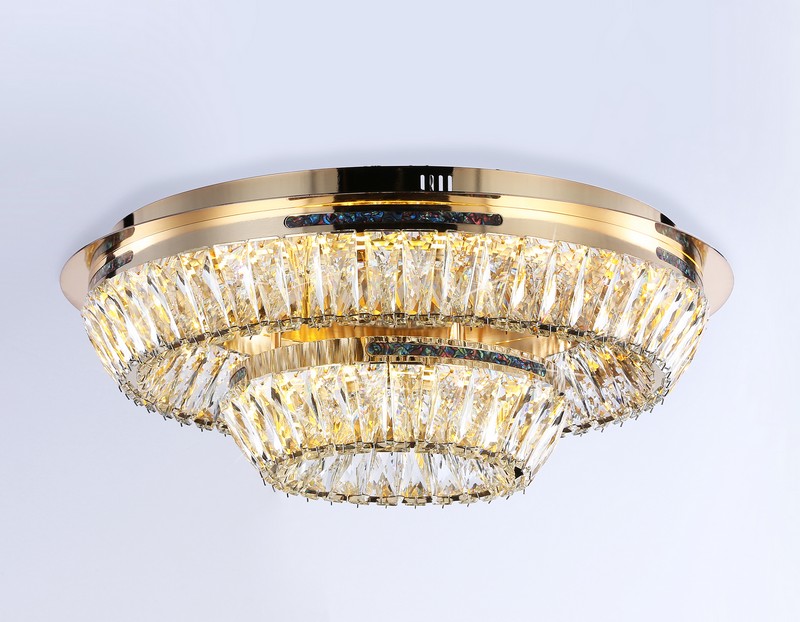 Потолочная светодиодная люстра с хрусталем Ambrella Light TR5031 Потолочная светодиодная люстра с хрусталем Ambrella Light TR5031