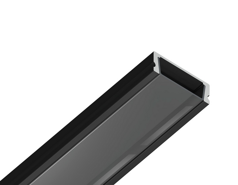 Алюминиевый профиль накладной 15.5*6 для светодиодной ленты до 11мм Ambrella Light GP1700BK/BK Алюминиевый профиль накладной 15.5*6 для светодиодной ленты до 11мм Ambrella Light GP1700BK/BK
