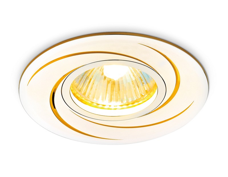 Круглый встраиваемый точечный светильник MR16 Ambrella Light A506 AL/G