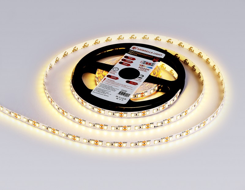Светодиодная лента Ambrella Light GS1101 2835 120Led /9.6W m/ 12V IP20 3000K 5m/кратность резки 25mm Ambrella Light GS1101 Светодиодная лента Ambrella Light GS1101 2835 120Led /9.6W m/ 12V IP20 3000K 5m/кратность резки 25mm Ambrella Light GS1101