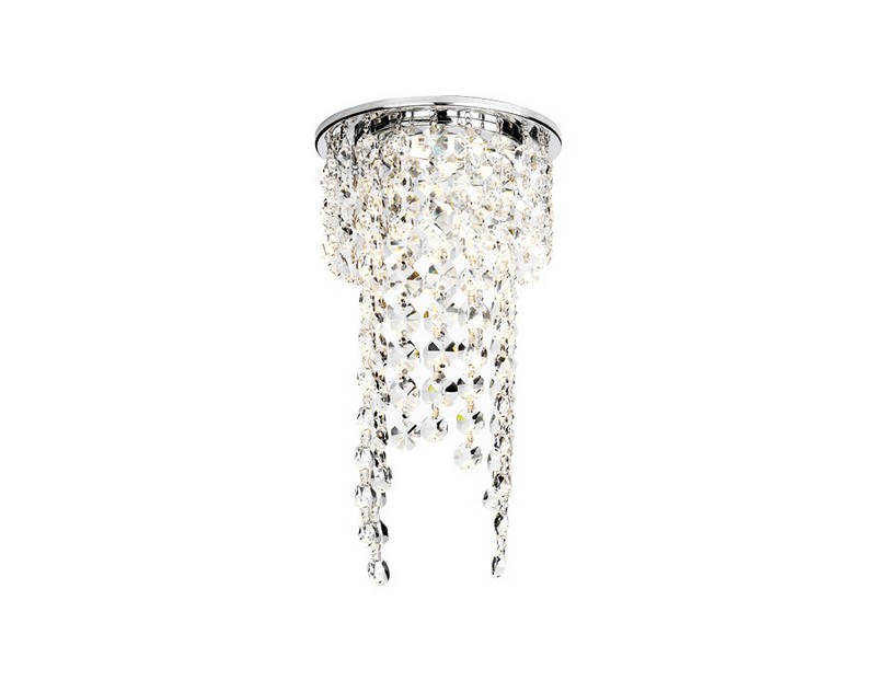 Встраиваемый точечный светильник MR16 с хрусталем Ambrella Light K2071 CH/CL