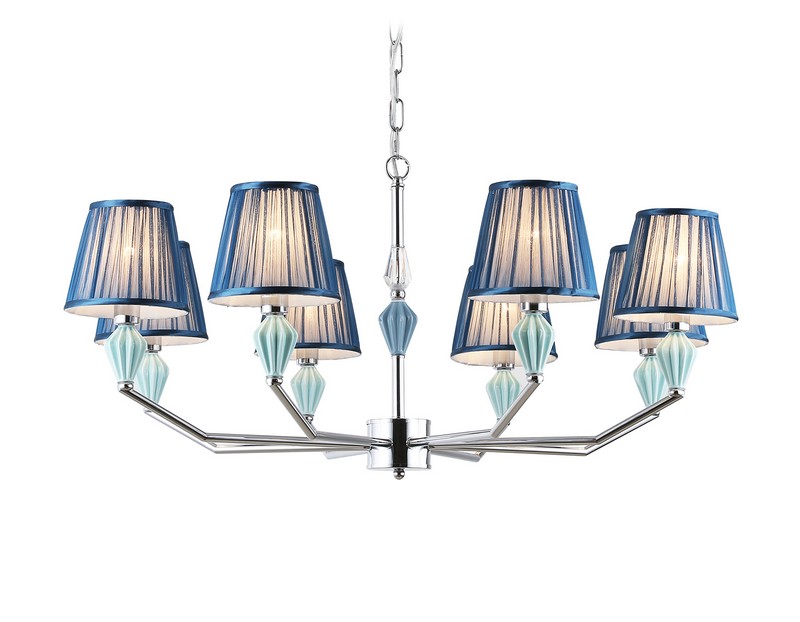 Подвесная люстра с абажуром и декором из керамики Ambrella Light LH75063