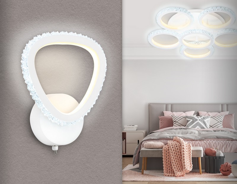 Настенный светодиодный светильник с выключателем на корпусе Ambrella Light FA9557 Настенный светодиодный светильник с выключателем на корпусе Ambrella Light FA9557