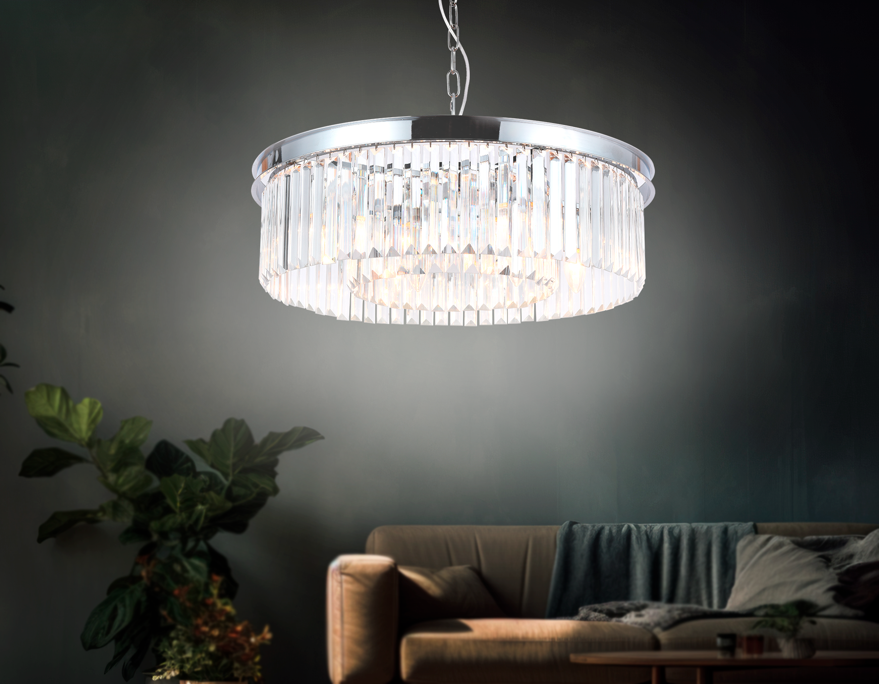 Подвесная люстра с хрусталем Ambrella Light TR5096 Подвесная люстра с хрусталем Ambrella Light TR5096