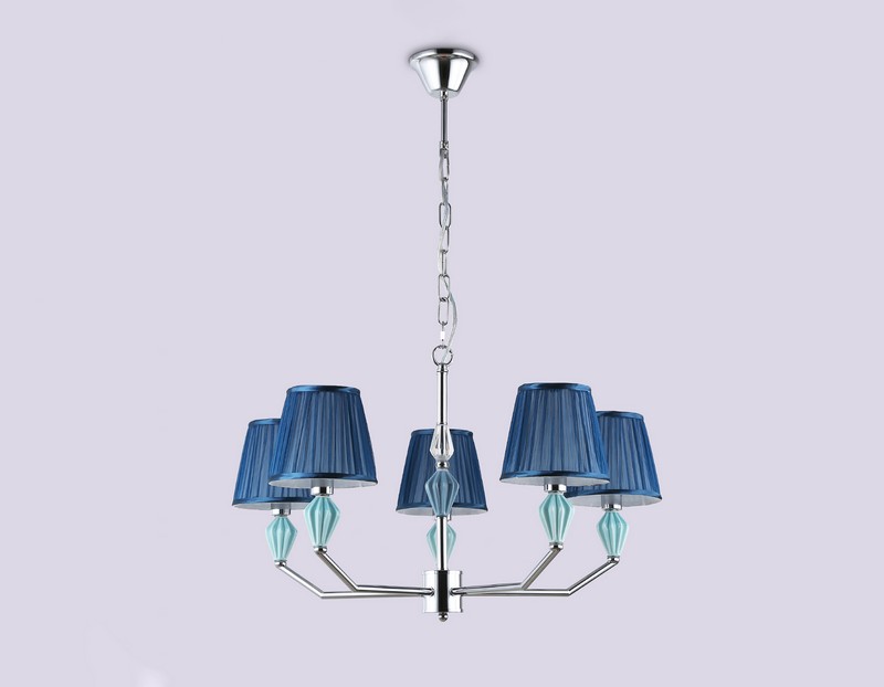 Подвесная люстра с абажуром и декором из керамики Ambrella Light LH75061