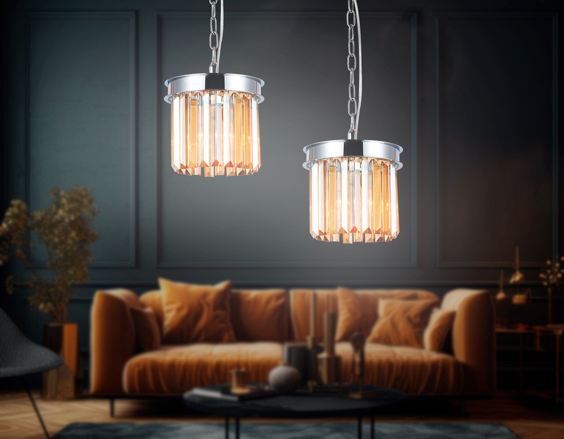 Подвесной светильник с хрусталем Ambrella Light TR5102 Подвесной светильник с хрусталем Ambrella Light TR5102