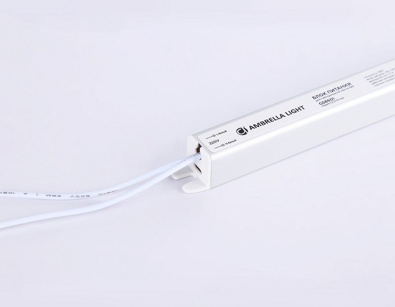 Блок питания ультратонкий для светодиодной ленты 12V 18W 1.5A IP20 185-260V 172*18*18 GS8601 Ambrella Light GS8601 Блок питания ультратонкий для светодиодной ленты 12V 18W 1.5A IP20 185-260V 172*18*18 GS8601 Ambrella Light GS8601
