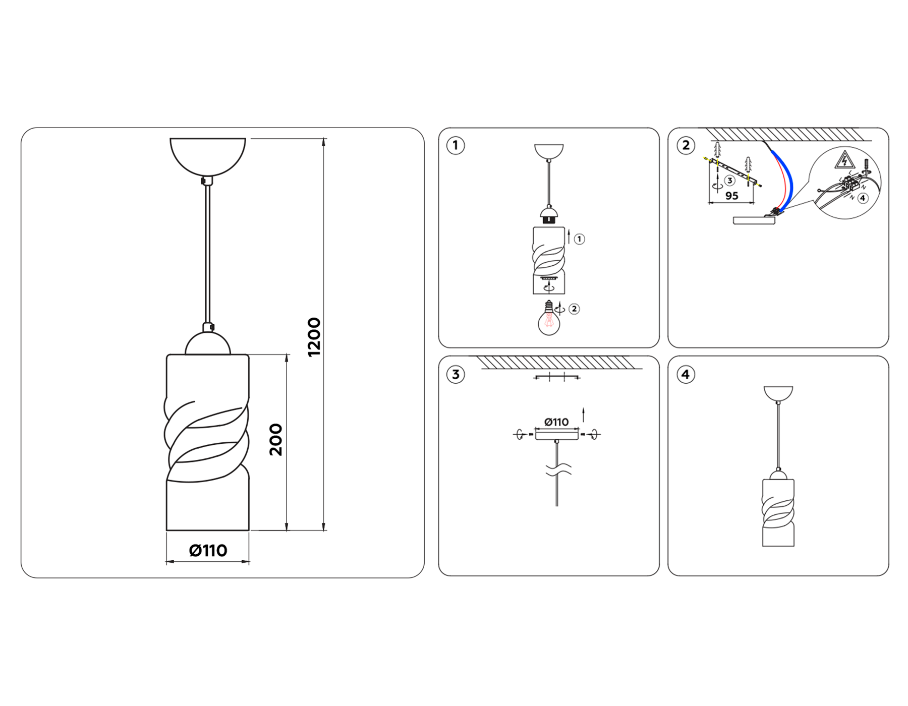 Подвесной светильник Ambrella Light TR3555 Подвесной светильник Ambrella Light TR3555