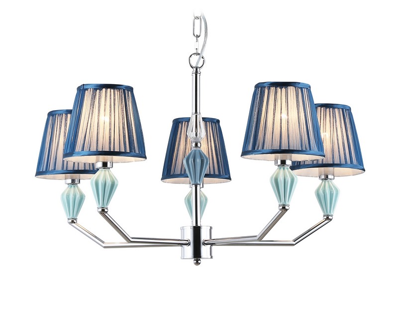 Подвесная люстра с абажуром и декором из керамики Ambrella Light LH75061