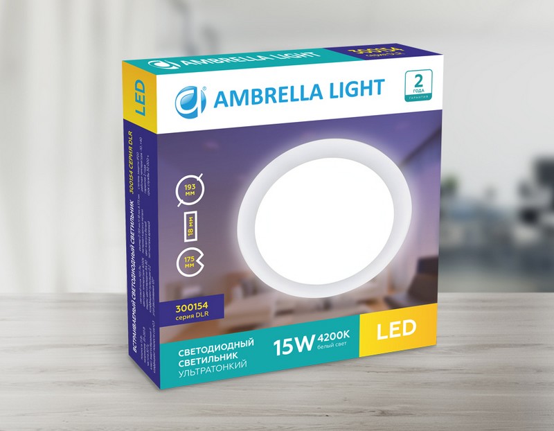 Встраиваемый светодиодный светильник Даунлайт Ambrella Light 300054 Встраиваемый светодиодный светильник Даунлайт Ambrella Light 300054