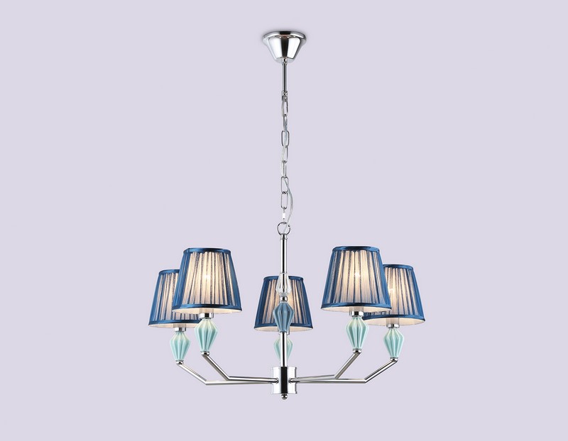 Подвесная люстра с абажуром и декором из керамики Ambrella Light LH75061