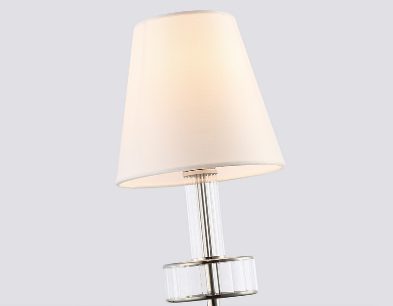Настенный светильник с абажуром и хрусталем Ambrella Light LH71005 Настенный светильник с абажуром и хрусталем Ambrella Light LH71005