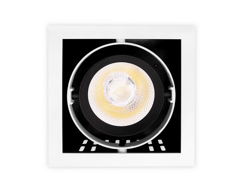 Карданный встраиваемый светодиодный светильник Ambrella Light T811 BK/CH 12W 4200K