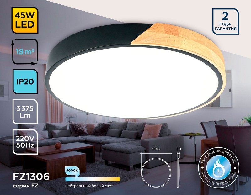Потолочный светодиодный светильник Ambrella Light FZ1306