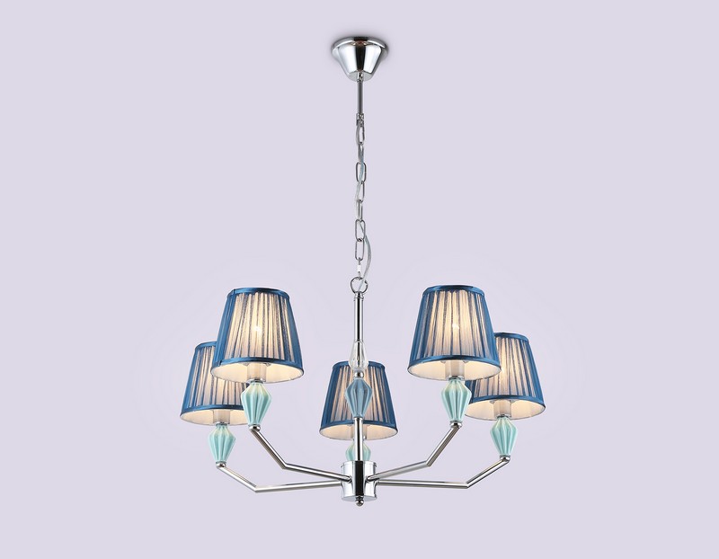 Подвесная люстра с абажуром и декором из керамики Ambrella Light LH75061