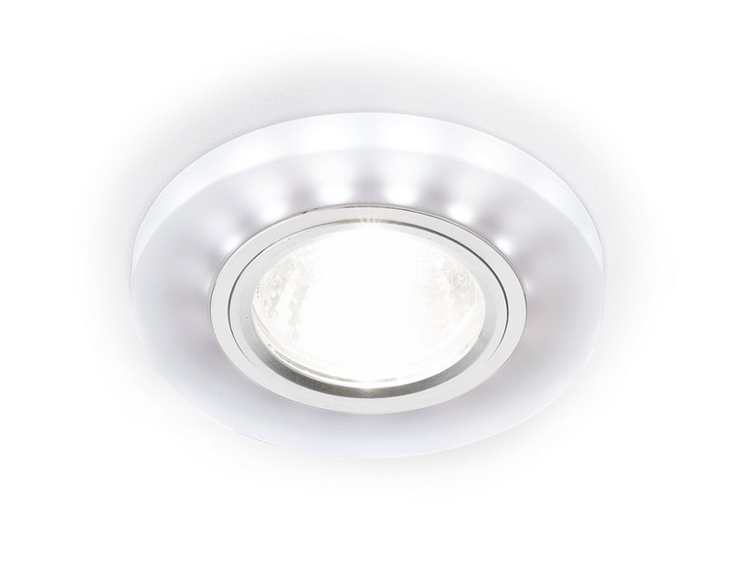 Встраиваемый точечный светильник MR16 со светодиодной подсветкой Ambrella Light S214 WH/CH/WH